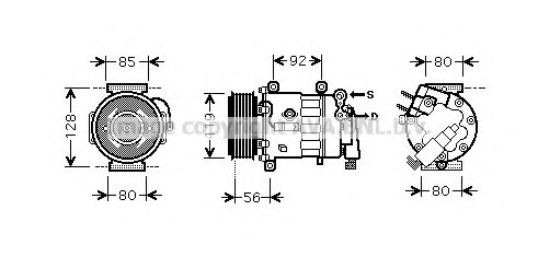 PRASCO PEK328 Compressor, air conditioning